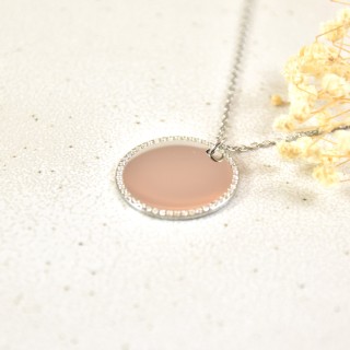 COLLIER ROND STRASS MAILLE PERLES PERSONNALISABLE ACIER INOX SILVER