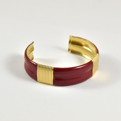 BRACELET PERLES GRIS METALLISE MEDAILLON ACIER INOX GOLD PETIT PRIX