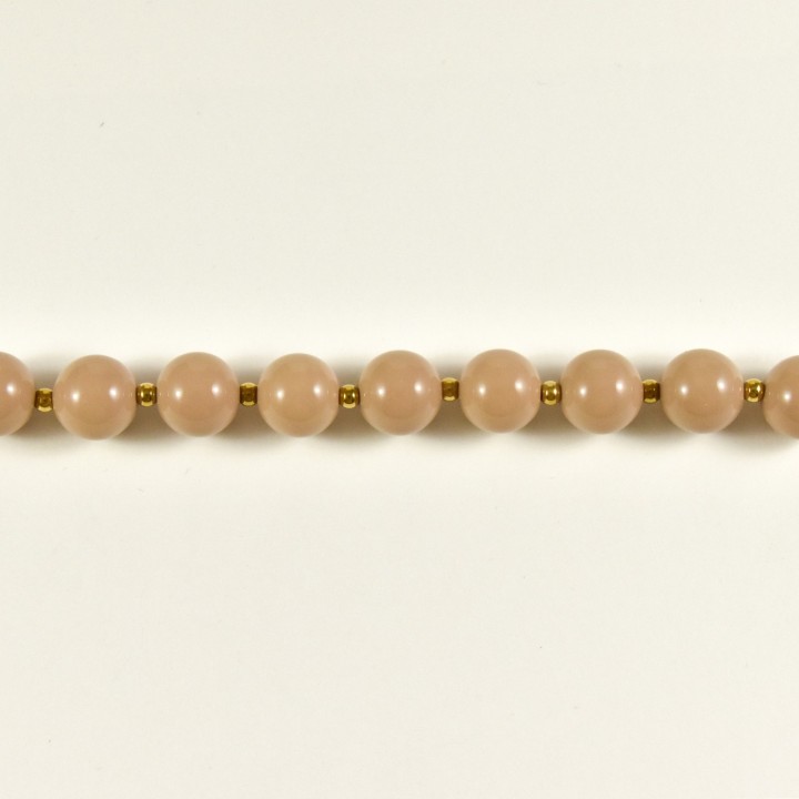 BRACELET PERLES BEIGES PERLES ACIER INOXYDABLE GOLD PETIT PRIX