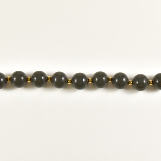 BRACELET PERLES GRISES PERLES ACIER INOXYDABLE GOLD PETIT PRIX