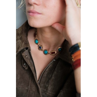 COLLIER MAILLE SERPENT ACIER INOXYDABLE GOLD PETIT PRIX