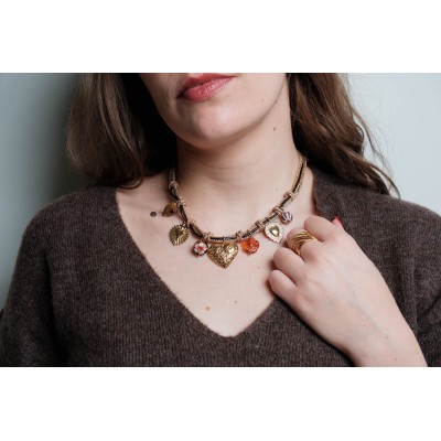 COLLIER MAILLE SERPENT ACIER INOXYDABLE GOLD PETIT PRIX