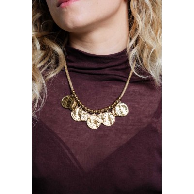 COLLIER MAILLE SERPENT ACIER INOXYDABLE GOLD PETIT PRIX