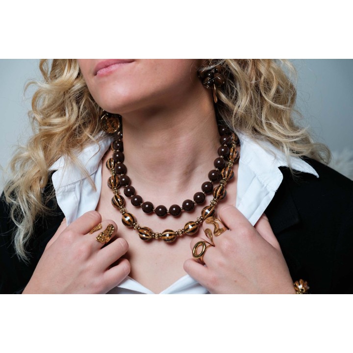 COLLIER MAILLE SERPENT ACIER INOXYDABLE GOLD PETIT PRIX