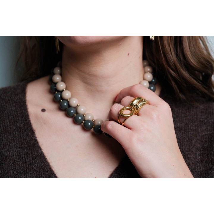 COLLIER MAILLE SERPENT ACIER INOXYDABLE GOLD PETIT PRIX