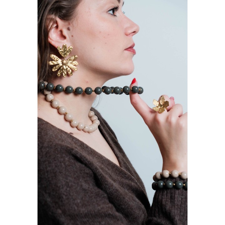 COLLIER MAILLE SERPENT ACIER INOXYDABLE GOLD PETIT PRIX