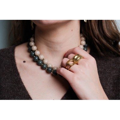 COLLIER MAILLE SERPENT ACIER INOXYDABLE GOLD PETIT PRIX