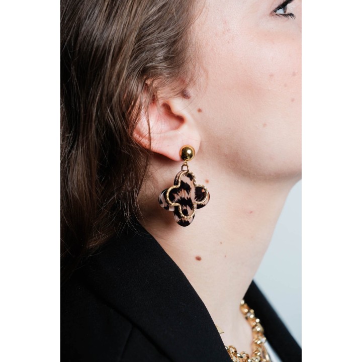 BOUCLES ANNEAUX ENTRELACES ACIER INOXYDABLE SILVER PETIT PRIX