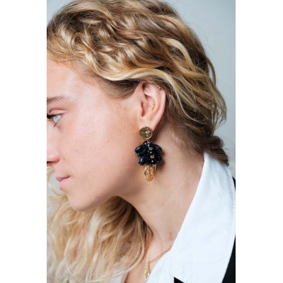 BOUCLES ANNEAUX ENTRELACES ACIER INOXYDABLE SILVER PETIT PRIX