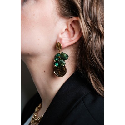 BOUCLES ANNEAUX ENTRELACES ACIER INOXYDABLE SILVER PETIT PRIX