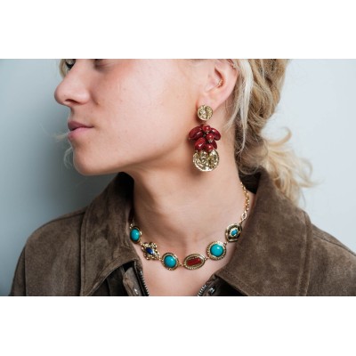 BOUCLES ANNEAUX ENTRELACES ACIER INOXYDABLE SILVER PETIT PRIX