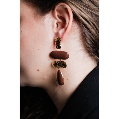 BOUCLES ANNEAUX ENTRELACES ACIER INOXYDABLE SILVER PETIT PRIX