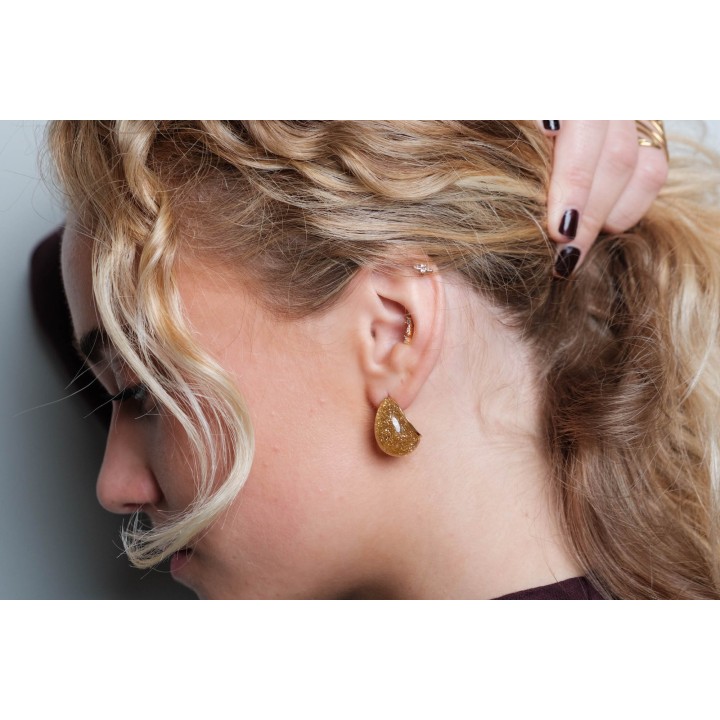 BOUCLES ANNEAUX ENTRELACES ACIER INOXYDABLE SILVER PETIT PRIX