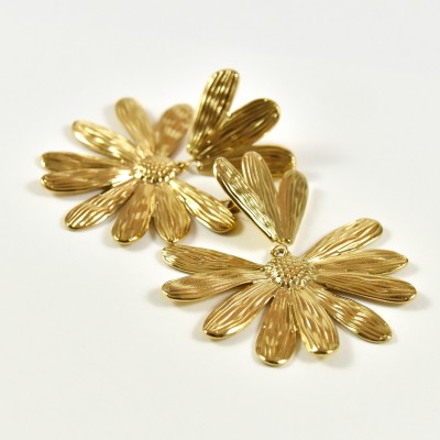 BOUCLES ANNEAUX ENTRELACES ACIER INOXYDABLE SILVER PETIT PRIX