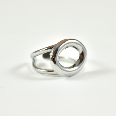 BAGUE RONDE MARTELEE ACIER INOXYDABLE GOLD PETIT PRIX