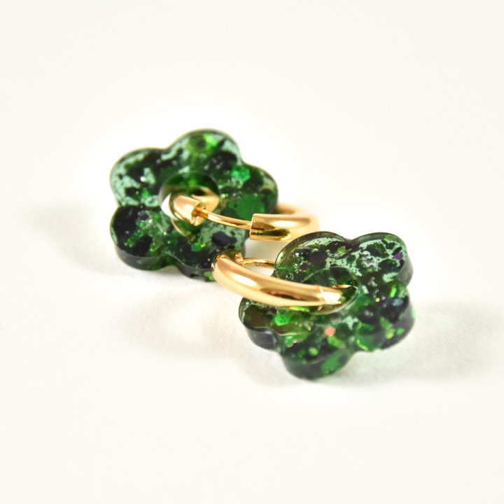 BOUCLES ANNEAUX ENTRELACES ACIER INOXYDABLE SILVER PETIT PRIX