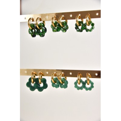 Boucles Fleurs en Acier Inoxydable - Créations Uniques sur Brin de Cuivre