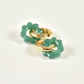 Boucles Fleurs en Acier Inoxydable - Créations Uniques sur Brin de Cuivre