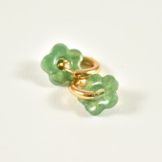 BOUCLES ANNEAUX ENTRELACES ACIER INOXYDABLE SILVER PETIT PRIX