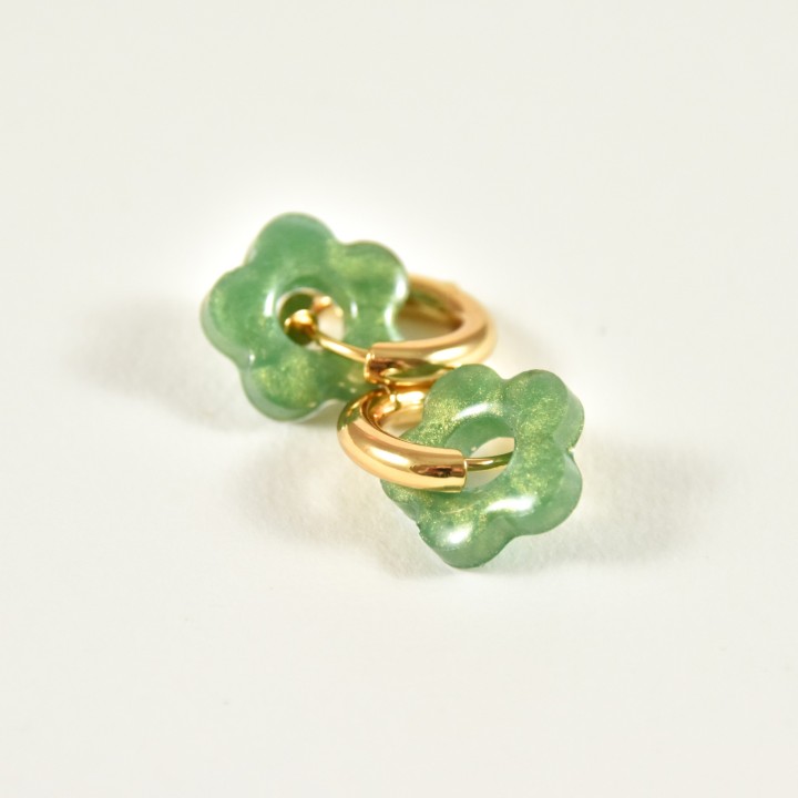 BOUCLES ANNEAUX ENTRELACES ACIER INOXYDABLE SILVER PETIT PRIX