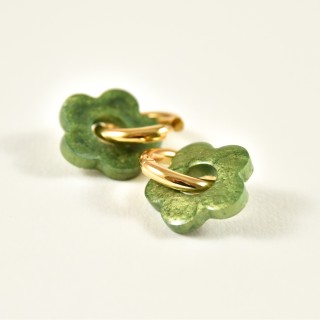 BOUCLES ANNEAUX ENTRELACES ACIER INOXYDABLE SILVER PETIT PRIX