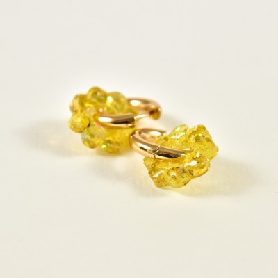 Boucles Fleurs en Acier Inoxydable - Créations Uniques sur Brin de Cuivre