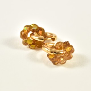 BOUCLES ANNEAUX ENTRELACES ACIER INOXYDABLE SILVER PETIT PRIX