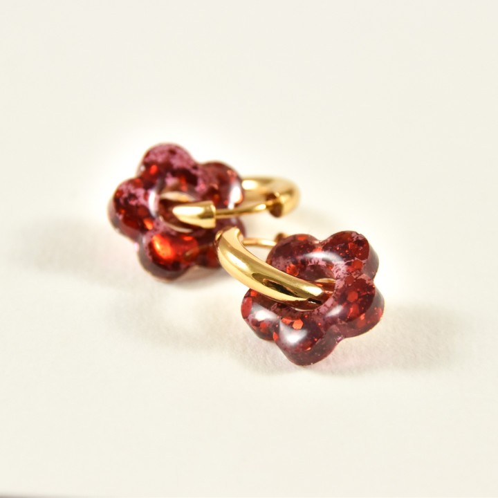 BOUCLES ANNEAUX ENTRELACES ACIER INOXYDABLE SILVER PETIT PRIX