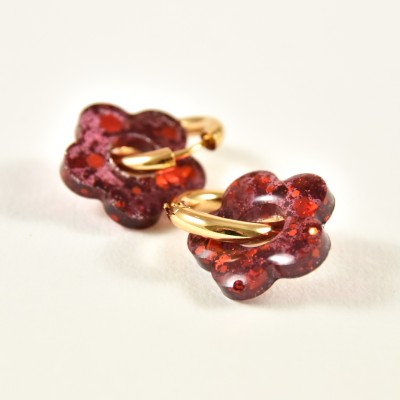 Boucles Fleurs en Acier Inoxydable - Créations Uniques sur Brin de Cuivre