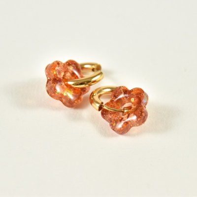 BOUCLES ANNEAUX ENTRELACES ACIER INOXYDABLE SILVER PETIT PRIX