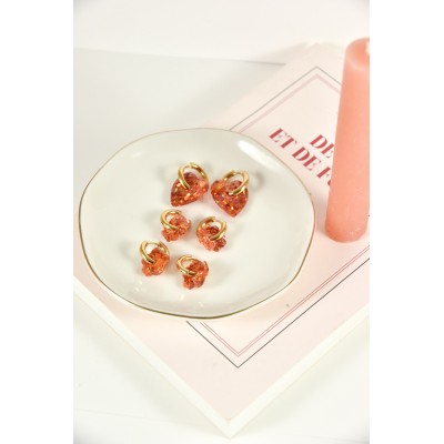 BOUCLES ANNEAUX ENTRELACES ACIER INOXYDABLE SILVER PETIT PRIX