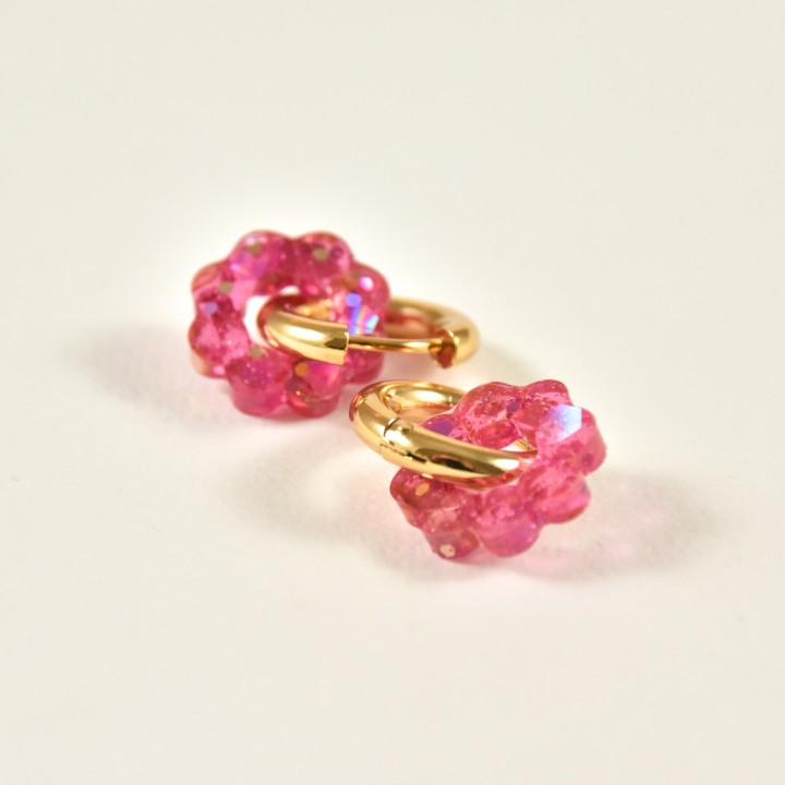 BOUCLES ANNEAUX ENTRELACES ACIER INOXYDABLE SILVER PETIT PRIX