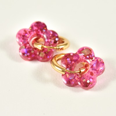 Boucles Fleurs en Acier Inoxydable - Créations Uniques sur Brin de Cuivre