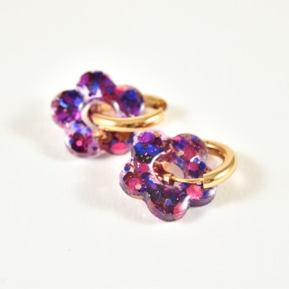 Boucles Fleurs en Acier Inoxydable - Créations Uniques sur Brin de Cuivre