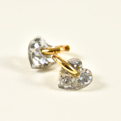 BOUCLES ANNEAUX ENTRELACES ACIER INOXYDABLE SILVER PETIT PRIX