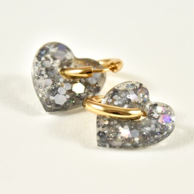 BOUCLES ANNEAUX ENTRELACES ACIER INOXYDABLE SILVER PETIT PRIX