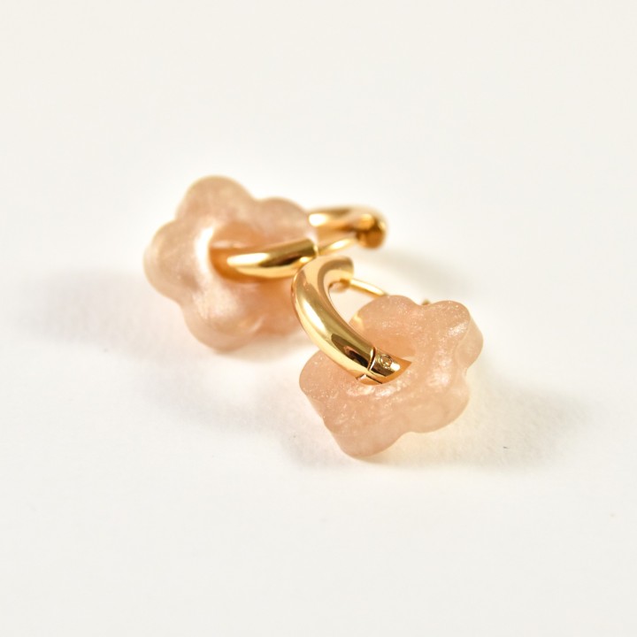 BOUCLES ANNEAUX ENTRELACES ACIER INOXYDABLE SILVER PETIT PRIX
