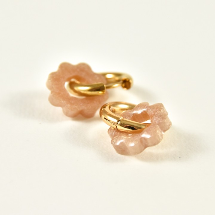 BOUCLES ANNEAUX ENTRELACES ACIER INOXYDABLE SILVER PETIT PRIX