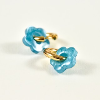 BOUCLES ANNEAUX ENTRELACES ACIER INOXYDABLE SILVER PETIT PRIX