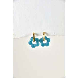 BOUCLES ANNEAUX ENTRELACES ACIER INOXYDABLE SILVER PETIT PRIX