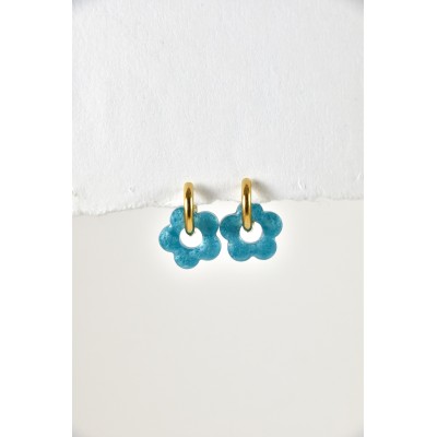 Boucles Fleurs en Acier Inoxydable - Créations Uniques sur Brin de Cuivre