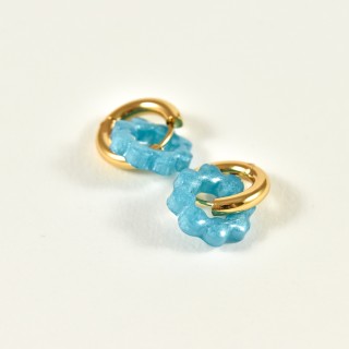 BOUCLES ANNEAUX ENTRELACES ACIER INOXYDABLE SILVER PETIT PRIX