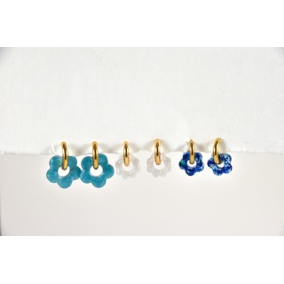 Boucles Fleurs en Acier Inoxydable - Créations Uniques sur Brin de Cuivre