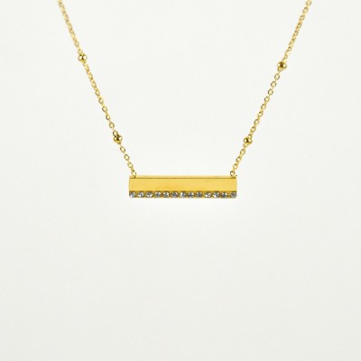 COLLIER MAILLE SERPENT ACIER INOXYDABLE GOLD PETIT PRIX