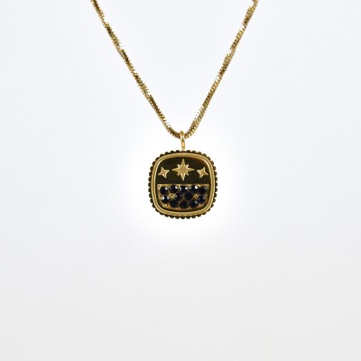 COLLIER MAILLE SERPENT ACIER INOXYDABLE GOLD PETIT PRIX