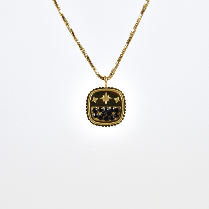 COLLIER MAILLE SERPENT ACIER INOXYDABLE GOLD PETIT PRIX