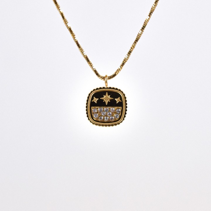 COLLIER MAILLE SERPENT ACIER INOXYDABLE GOLD PETIT PRIX