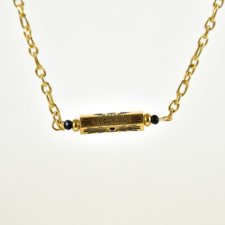 COLLIER MAILLE SERPENT ACIER INOXYDABLE GOLD PETIT PRIX