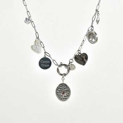 COLLIER MAILLE SERPENT ACIER INOXYDABLE GOLD PETIT PRIX