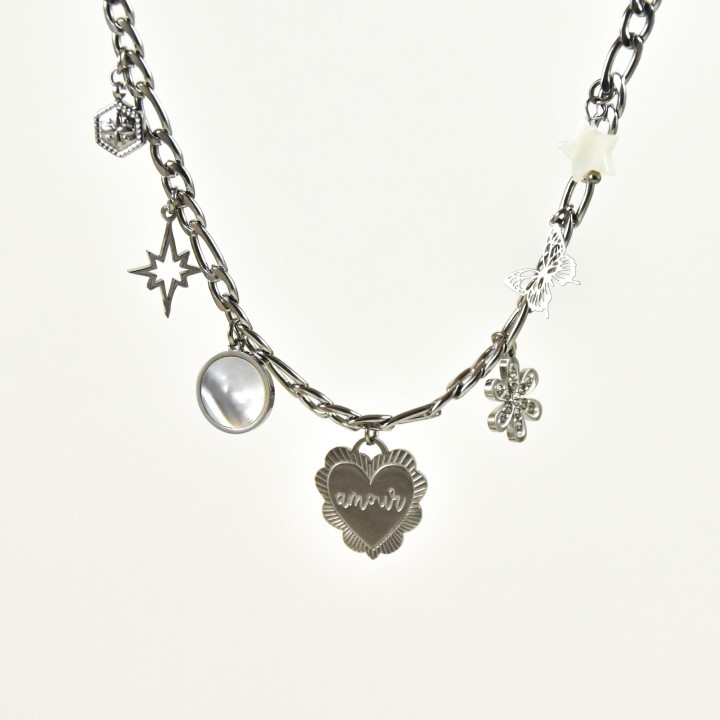 COLLIER MAILLE SERPENT ACIER INOXYDABLE GOLD PETIT PRIX